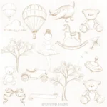 Kit Digital Toile de jouy – Brinquedos – beige - Imagem 5
