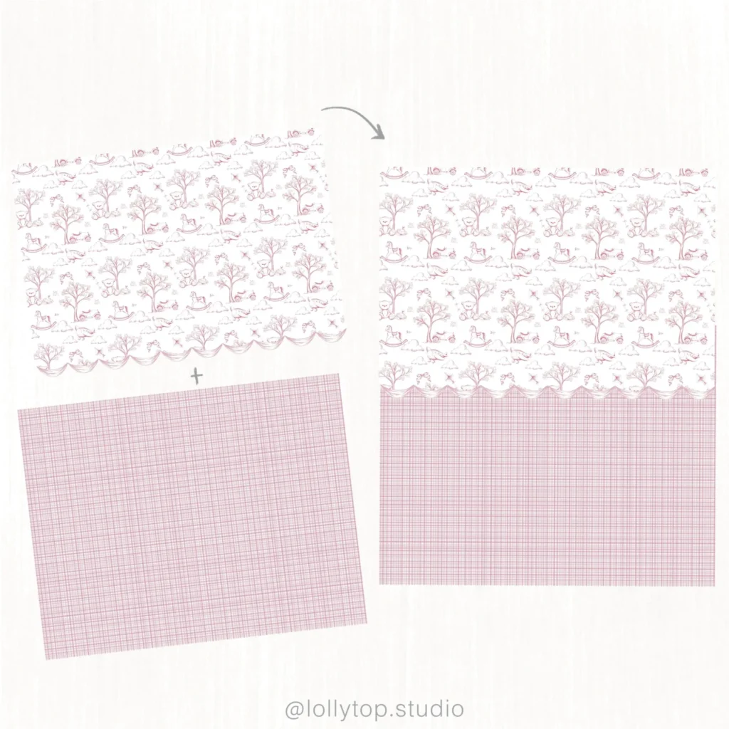 Kit Digital Toile de jouy – Brinquedos – Rosa - Imagem 2