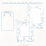 Kit Digital Toile de jouy – Brinquedos – azul - Imagem 4