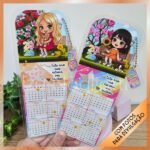 4 Modelos de marca páginas com calendário – Meninas 2026 - Imagem 3