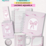 KIT DE ENCADERNAÇÃO | COLEÇÃO LACINHO AQUARELA
