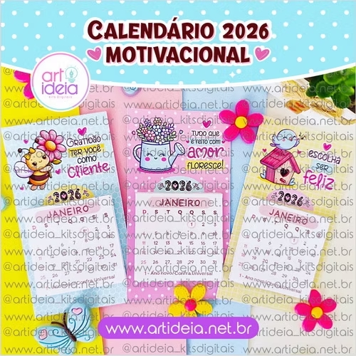 Kit Digital - Calendário Motivacional 2026
