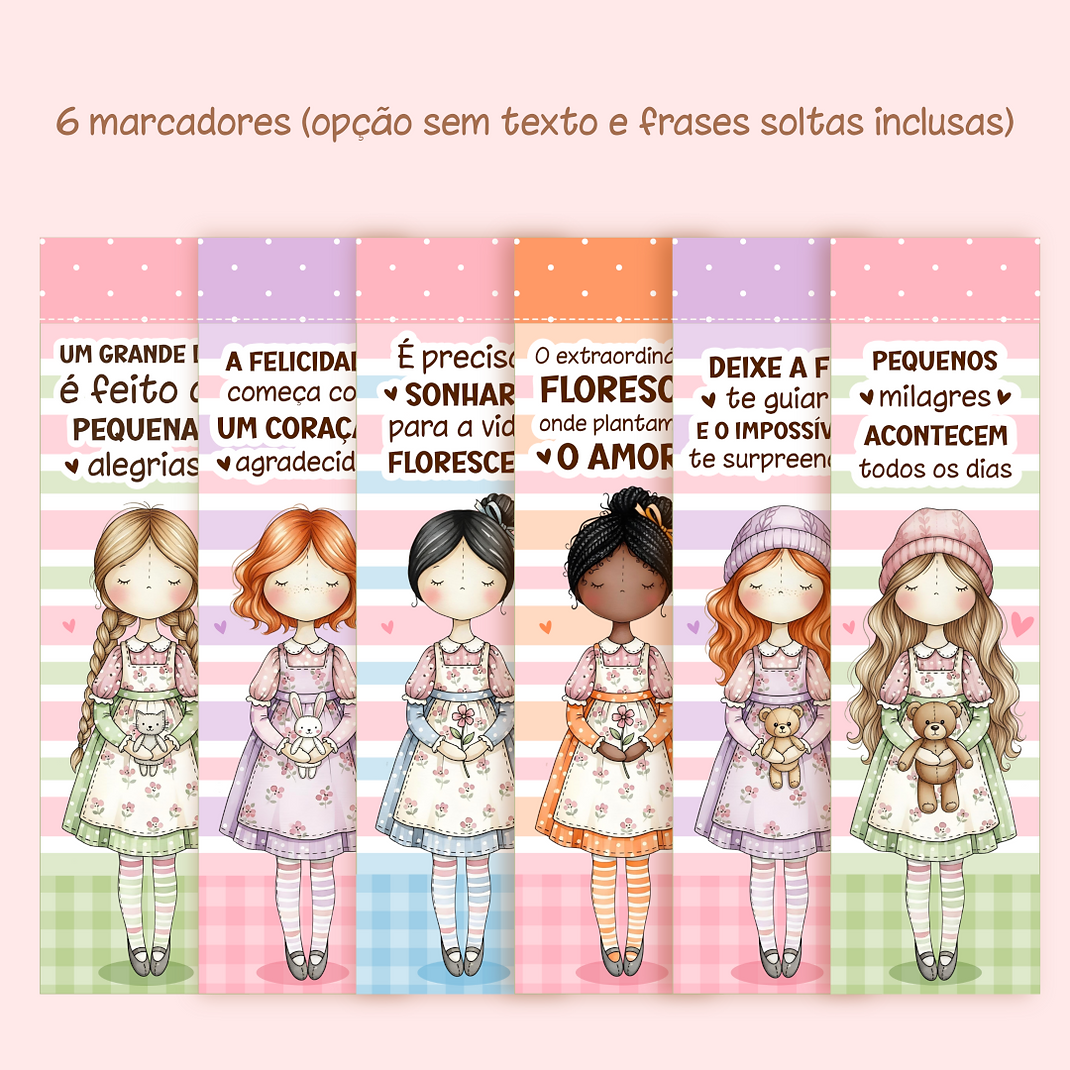 Kit Digital - Arquivos para marcador de página - Bonecas Kit Digital - Arquivos para marcador de página - Bonecas - Imagem 1
