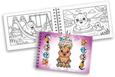 Coleção Caderno e Livros de Colorir Turminha da Fauna Brasileira - Imagem 4