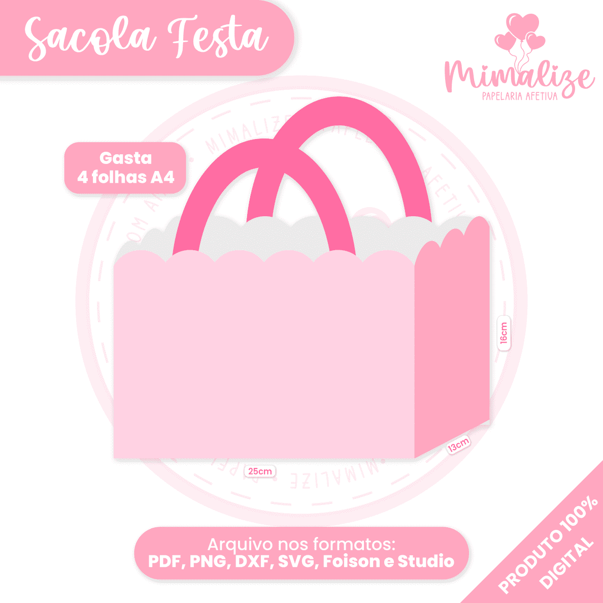 MOLDE SACOLA FESTA Molde Sacola Festa - Imagem 1