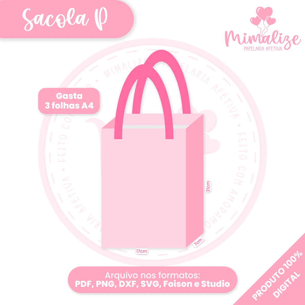 MOLDE SACOLA P Molde Sacola P - Imagem 1