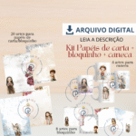 COMBO PAPÉIS DE CARTA + BLOQUINHOS + ARTE PARA CANECA