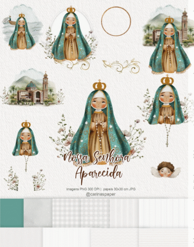 kit Digital Ilustrações Nossa Senhora Aparecida 6