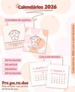 Calendários 2026 - Arquivo Digital