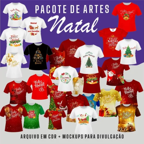 Artes Camisetas Sublimação - Natal