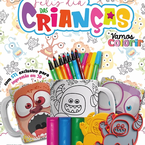 Pacote Monstrinhos Divertidos para Colorir