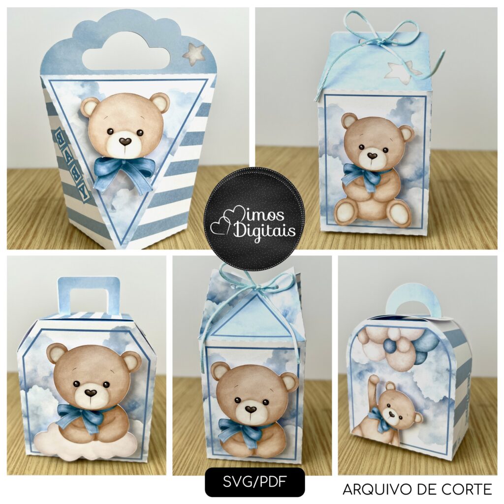 CHÁ DE BEBE URSINHO AZUL  - Coletiva Festa Pronta - Imagem 1