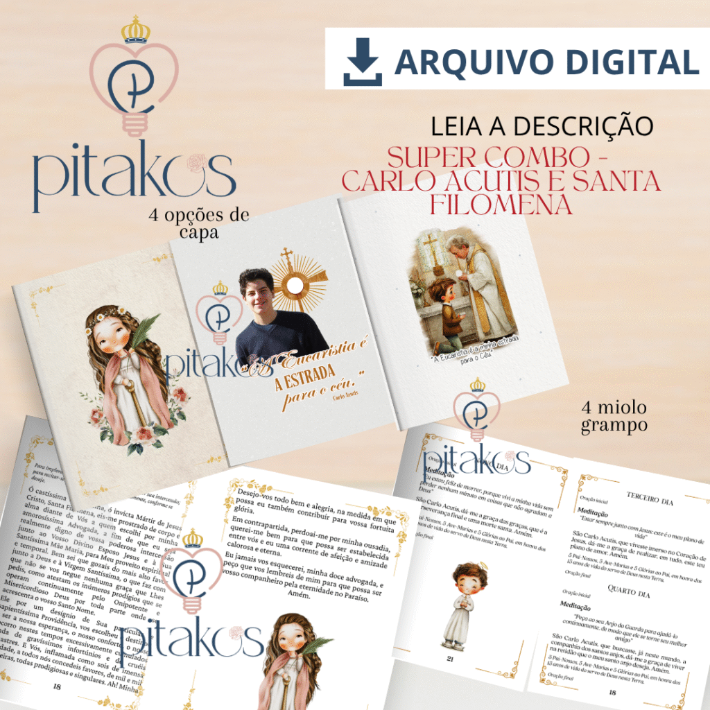 SUPER COMBO ou INDIVIDUAL CARLO ACUTIS E SANTA FILOMENA - Imagem 2