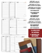 Super Combo 10 Agendas 2026 e Permanente Masculina com 5 Modelos de Capa
