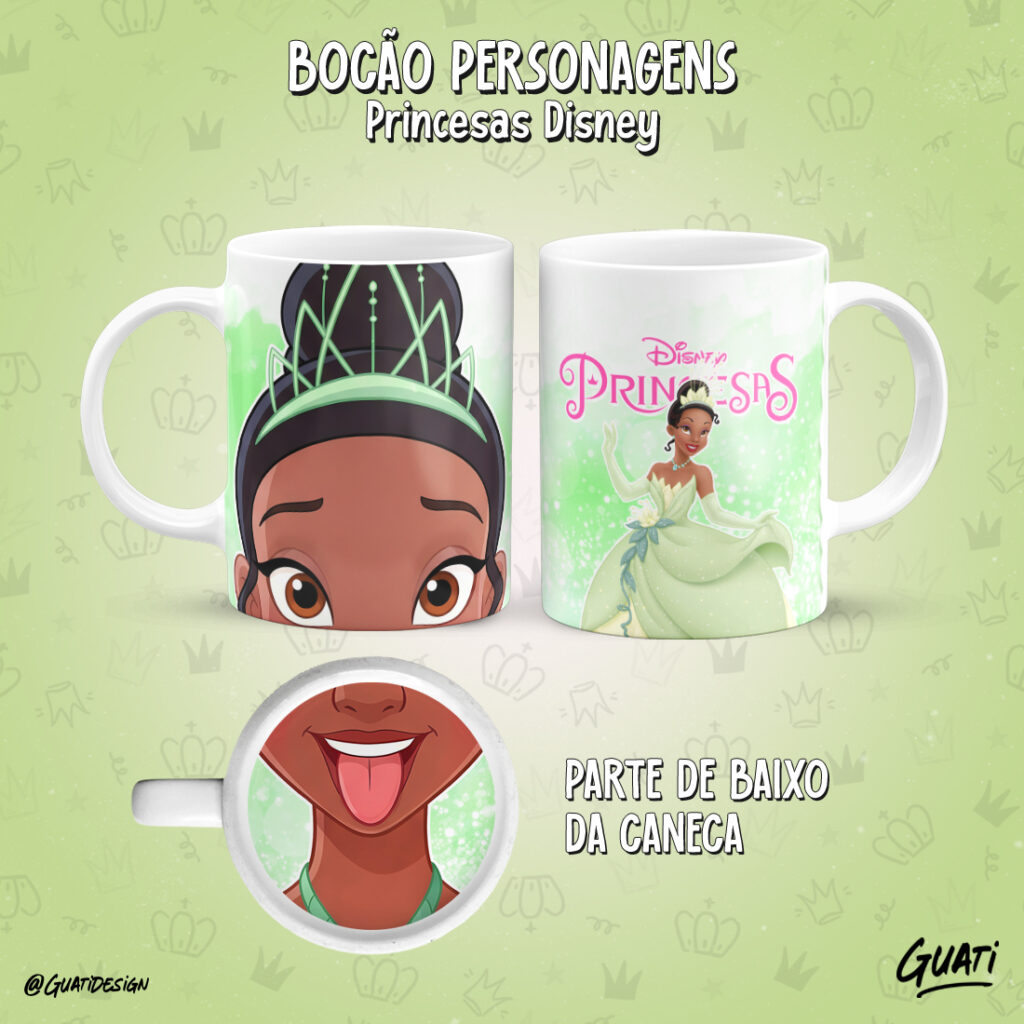 Arte Caneca Bocão Princesas - Imagem 15