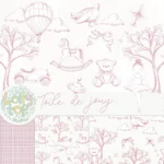 Kit Digital Toile de jouy – Brinquedos – Rosa