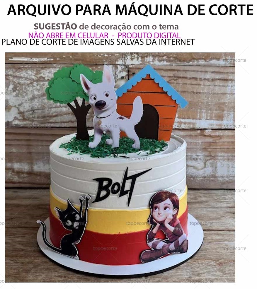 Topo de bolo Bolt Supercão Arquivo de Corte Topo de Bolo Bolt Supercão - Imagem 1