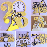 Arquivo de corte 13 Topos de Bolo Ano Novo 2026