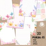 Pack 20 Miolos Caderno A5 | Jardins - Imagem 2