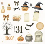 Coleção Halloween – ilustrações e papéis digitais - Imagem 9