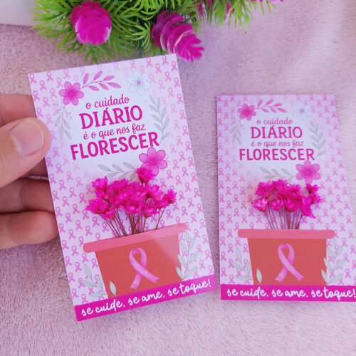 PDF Card Mini Flores - Outubro Rosa