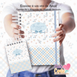 Dia dos Professores - COMBO Ensinar é um Ato de Amor - Caderno A5 Bloquinho A6 + Pack Papelaria Fofa - Imagem 3