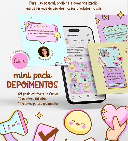 pack depoimentos Kits Digitais Pack Depoimentos - Imagem 1