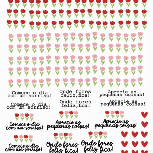 Arte para DTF UV Tulipas A4