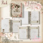 Caderno Pautado A5+Bloquinho A6 Coleção Era Vitoriana N1 - Imagem 3
