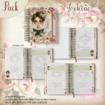 Caderno Pautado A5+Bloquinho A6 Coleção Era Vitoriana N2 - Imagem 3