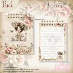 Caderno Pautado A5+Bloquinho A6 Coleção Era Vitoriana N1 - Imagem 2