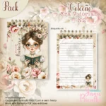 Caderno Pautado A5+Bloquinho A6 Coleção Era Vitoriana N2 - Imagem 2