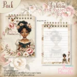 Caderno Pautado A5+Bloquinho A6 Coleção Era Vitoriana N3 - Imagem 2