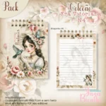 Caderno Pautado A5+Bloquinho A6 Coleção Era Vitoriana N4 - Imagem 2