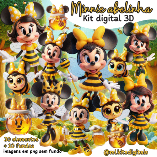 KIT DIGITAL Minnie Abelhinha
