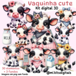 KIT DIGITAL Vaquinha Cute