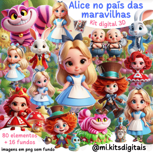 KIT DIGITAL Alice no país das maravilhas