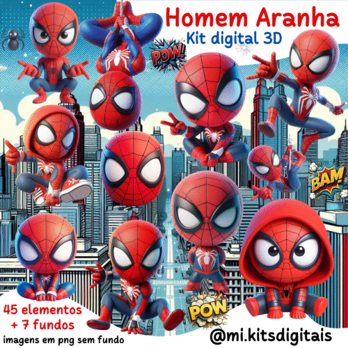 KIT DIGITAL Homem Aranha