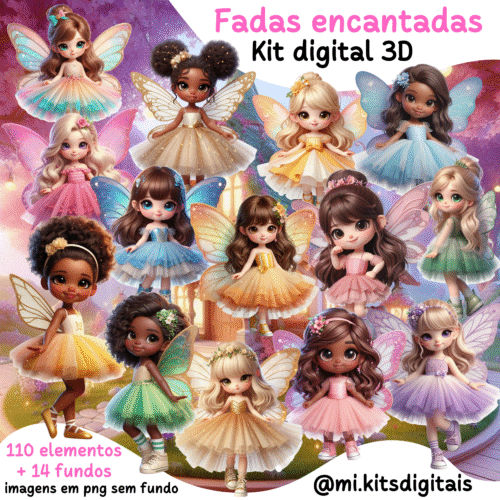 KIT DIGITAL Fadas Encantadas
