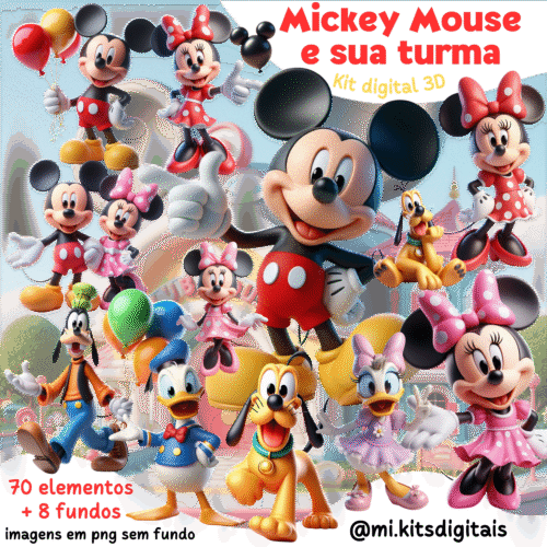 KIT DIGITAL Mickey Mouse e sua Turma