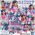 KIT DIGITAL  Lilo & Stitch em volta as aulas