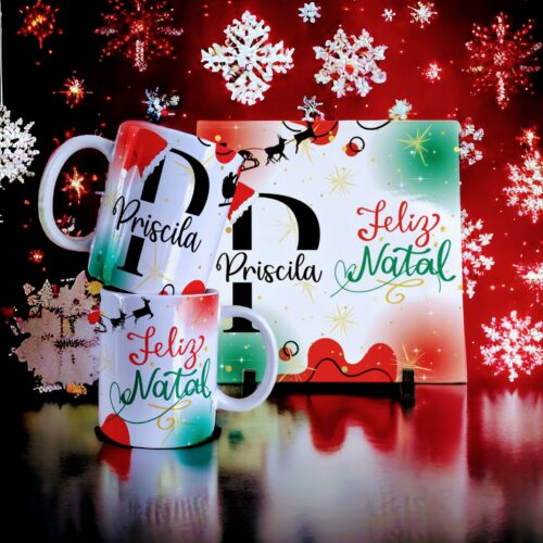 Arte Caneca Alfabeto Natal