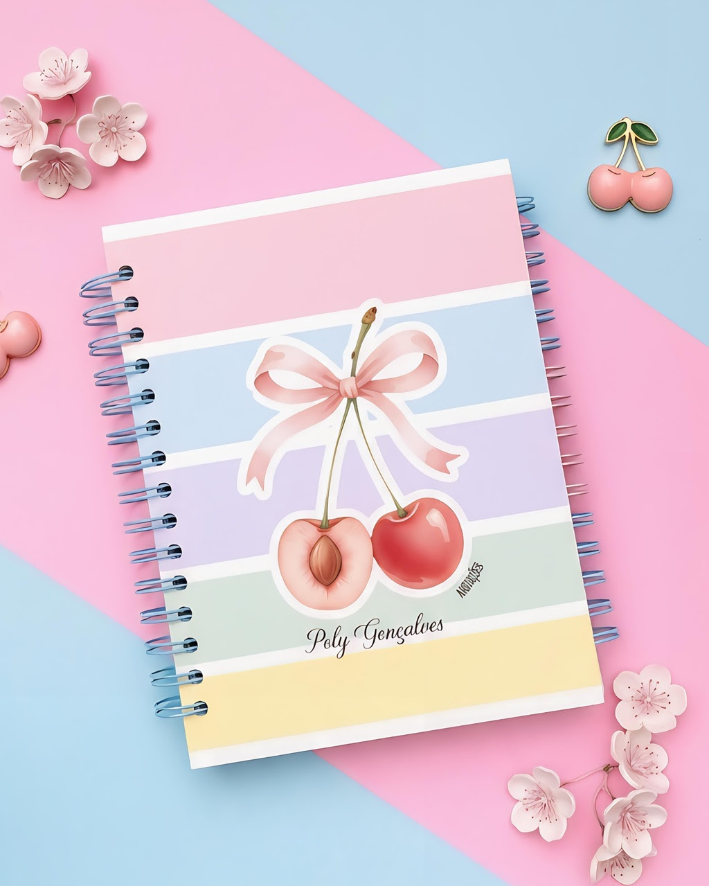 Agenda Dupla Especial Cherry Agenda Dupla Especial 2026– Minha Cerejinha - Imagem 1
