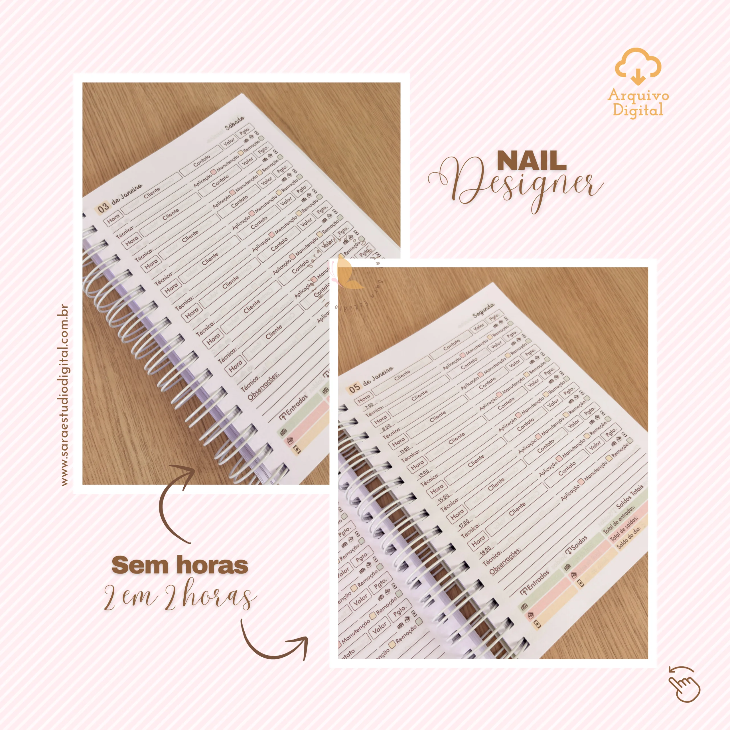 Agendamentos Nail Designer 2026 – 8 cores Agendamentos Nail Designer 2026 – 8 cores - Imagem 1