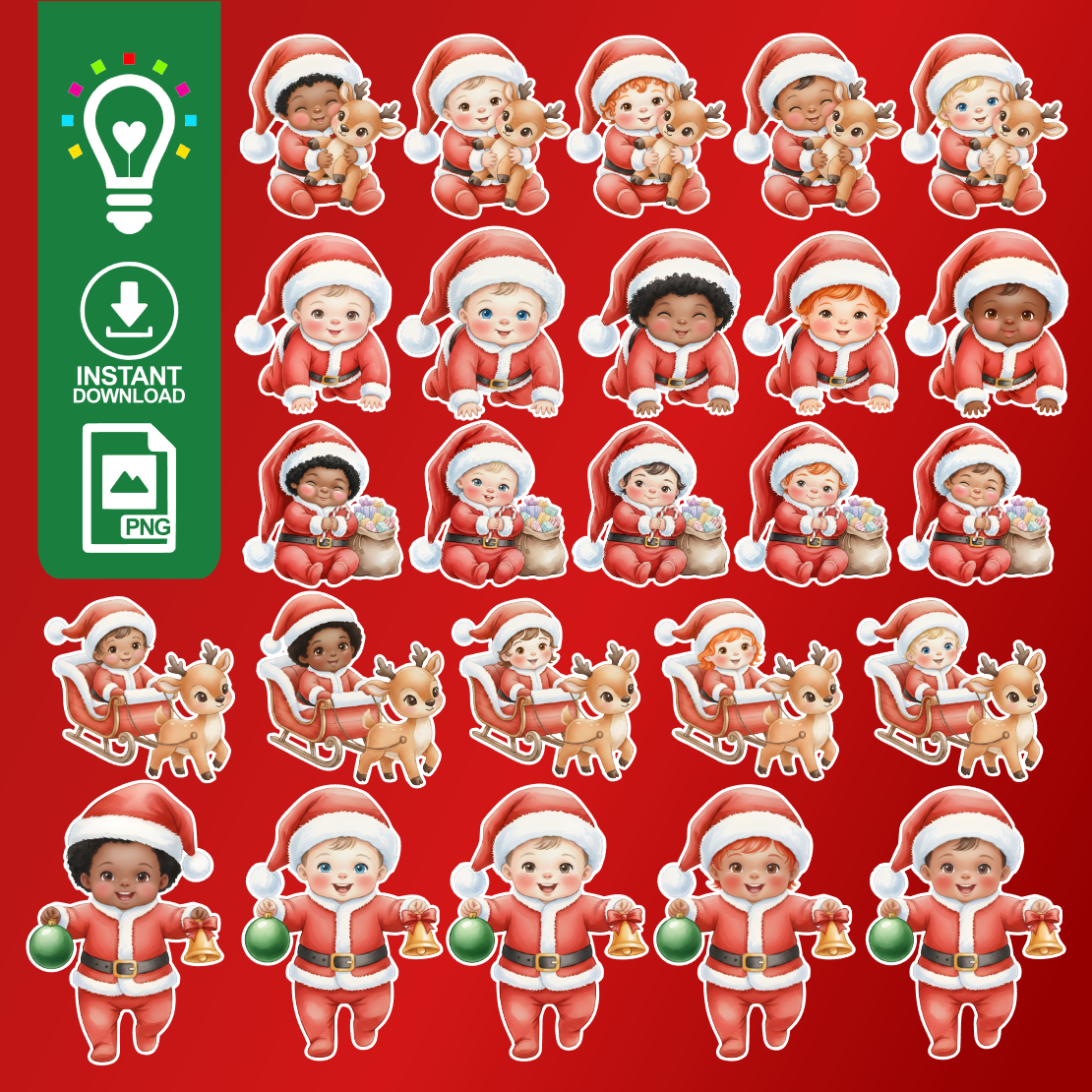 BEBÊ NOEL 01 Kit Digital BEBÊ NOEL - Imagem 1