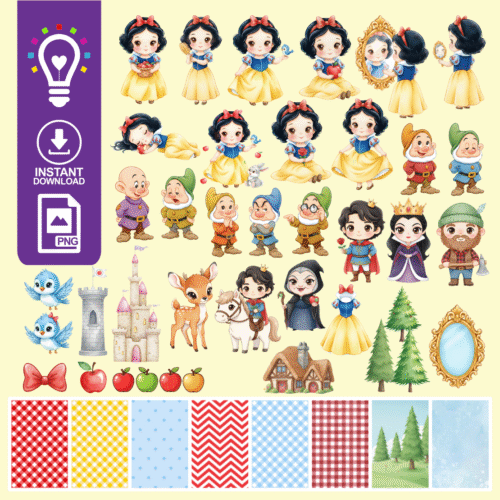 KIT DIGITAL BRANCA DE NEVE CUTE