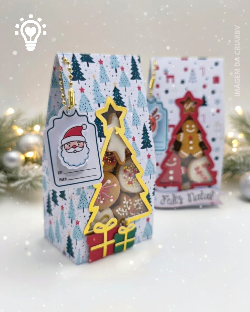 CAIXA BÁSICA VAZADA CAIXA VISOR DE NATAL PEQUENA - Imagem 1