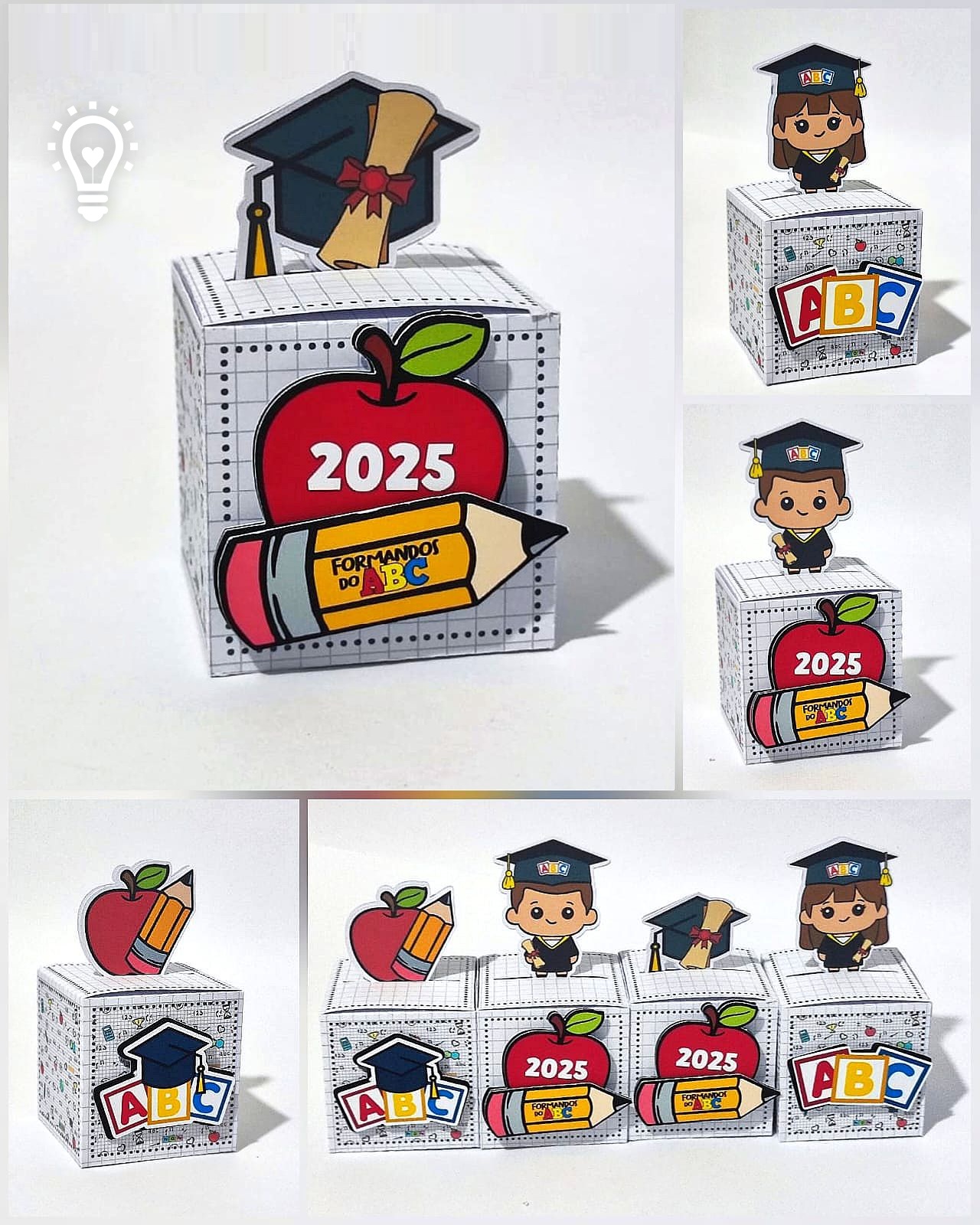 CAIXA CUBOS ABC ARQUIVO DE CORTE CUBO FORMATURA ABC STUDIO E PDF) - Imagem 1