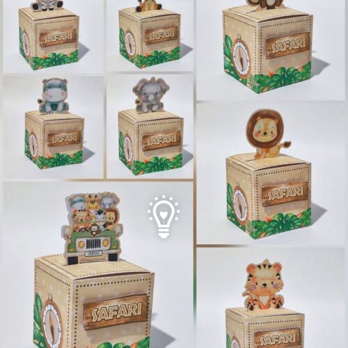 ARQUIVO DE CORTE CUBO SAFARI (STUDIO E PDF)