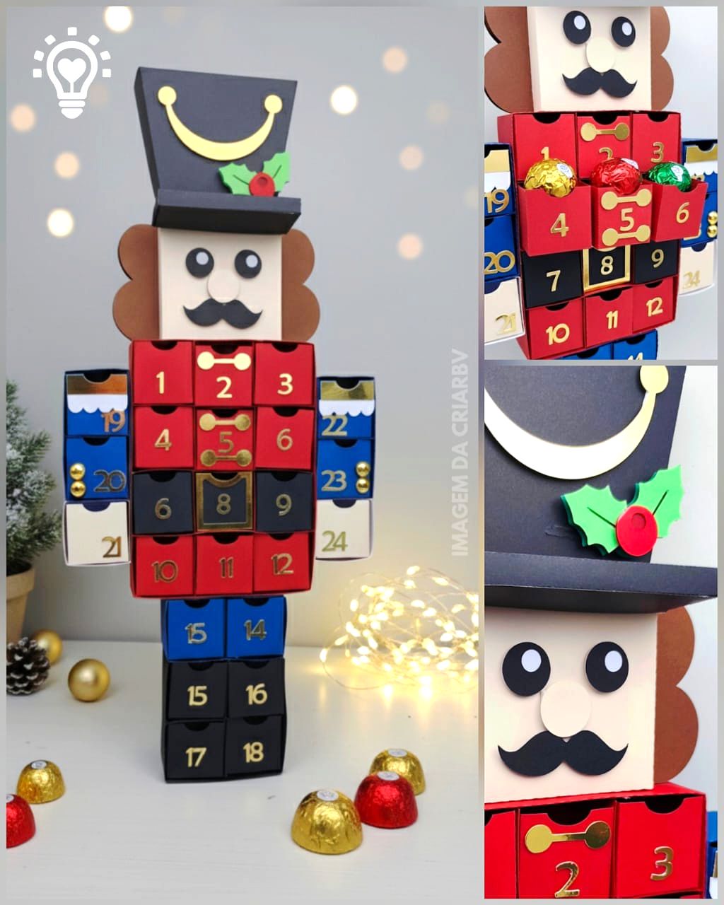 CALENDÁRIO ADVENTO QUEBRA NOZES DE NATAL ( APENAS STUDIO) CALENDÁRIO ADVENTO QUEBRA NOZES DE NATAL - Imagem 1